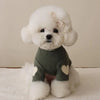 🧸 Cute Bear Love Winter Dog Hoodie – Warm Pet Sweatshirt