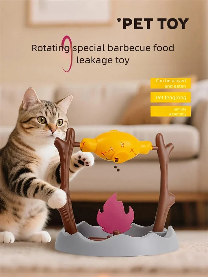 360° Rotating Cat Puzzle Feeder – Slow Feeding & Interactive Snack Toy