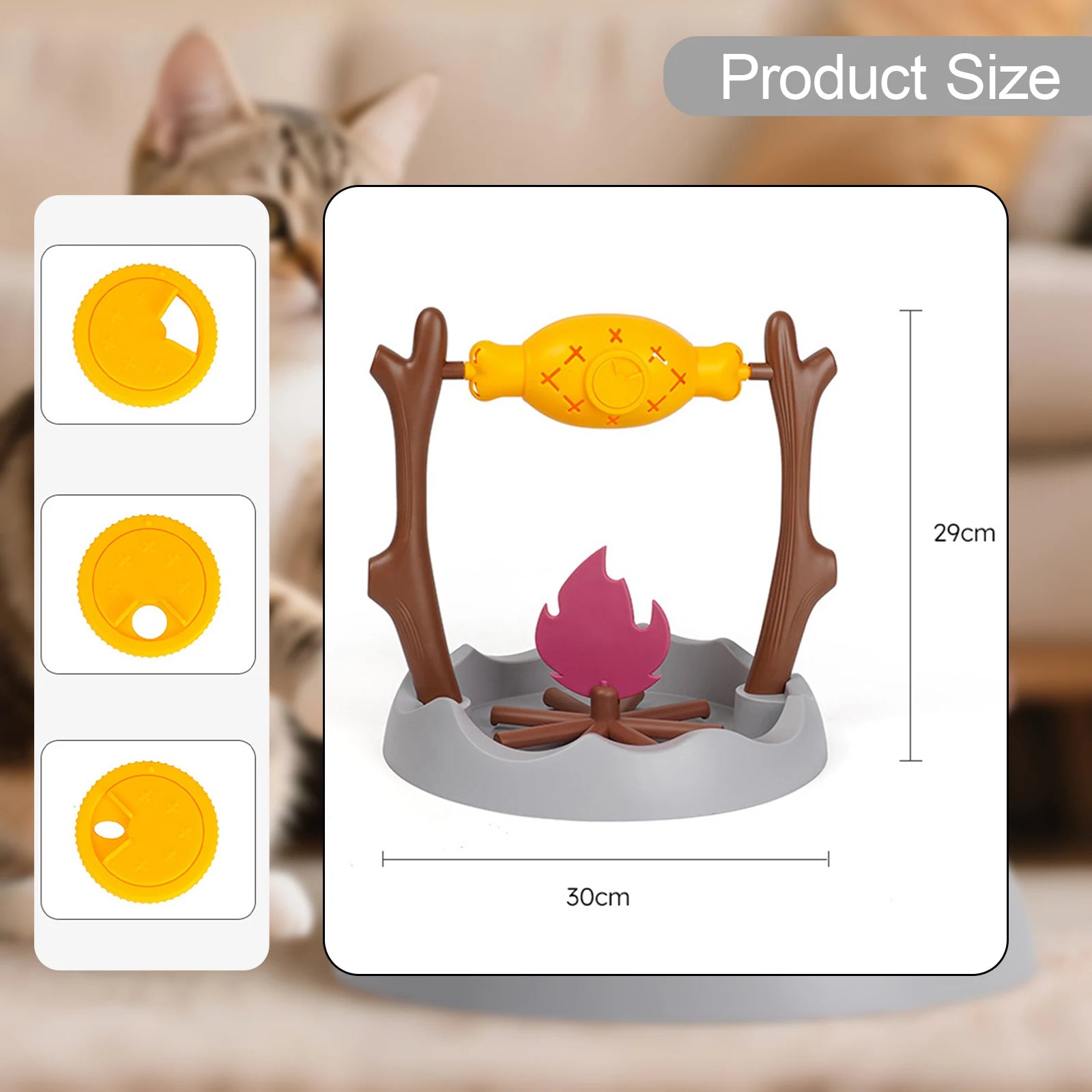 360° Rotating Cat Puzzle Feeder – Slow Feeding & Interactive Snack Toy