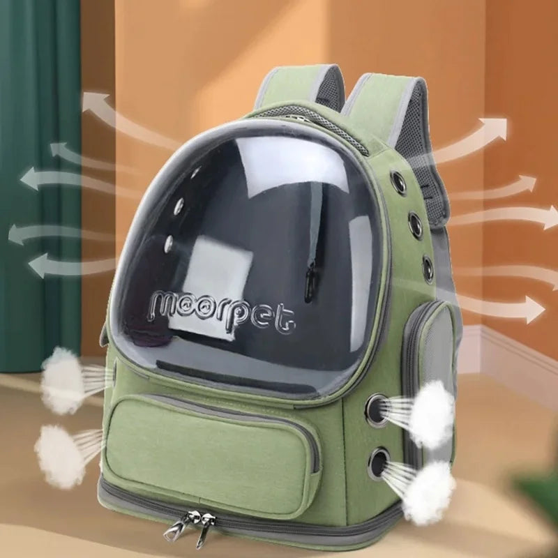 Pet Cat Carrier Backpack – Breathable Travel Bag for Cats & Small Dogs