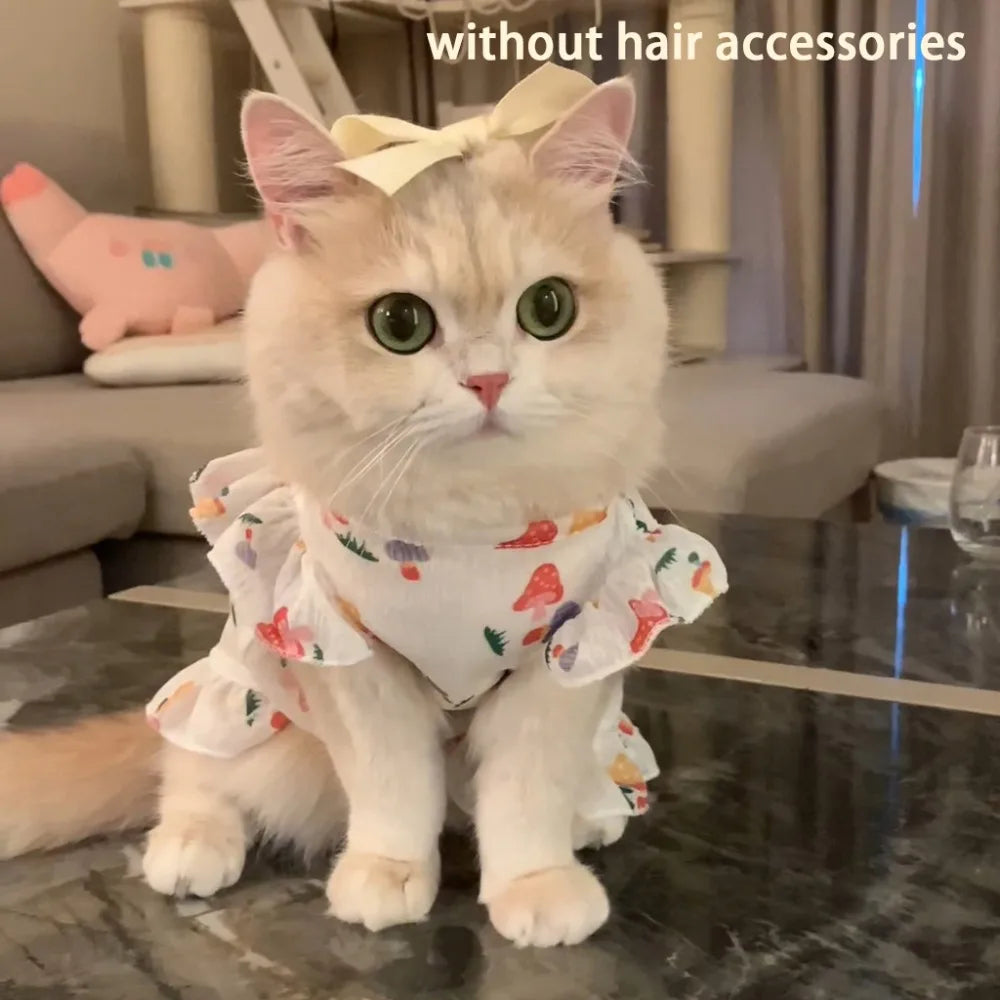🎀 Polka Dot Princess Pet Dress – Summer Slim Fit Outfit