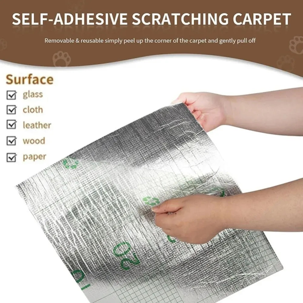 Self-Adhesive Cat Scratching Mat – Trimmable Carpet Furniture Protector