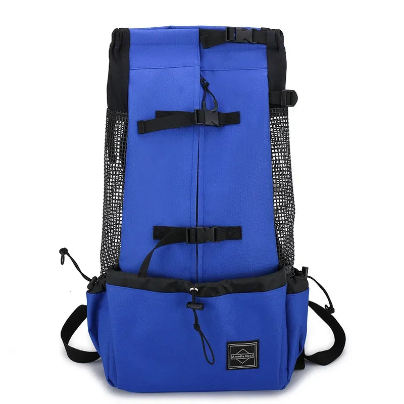 Strong Nylon Dog Carrier Backpack – Breathable Travel & Cycling Bag