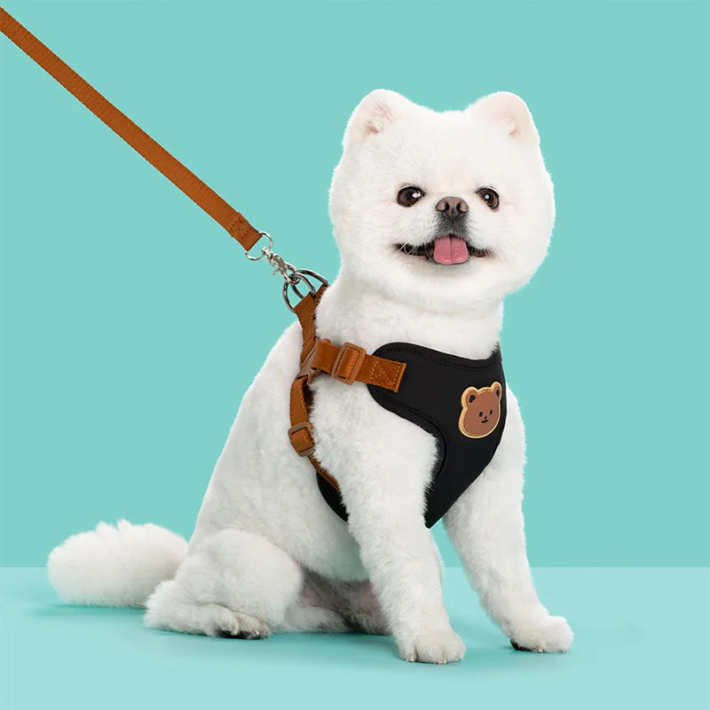 Breathable Pet Harness & Leash Set – Comfortable Vest for Small & Medium Dogs