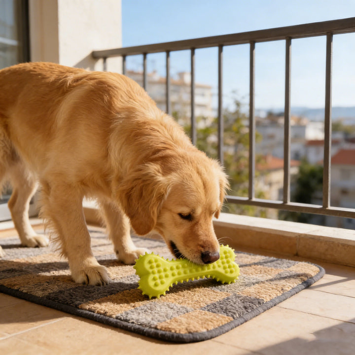 Rubber Chew Toy for Dogs – Bite-Resistant Bone Shape for Dental Health
