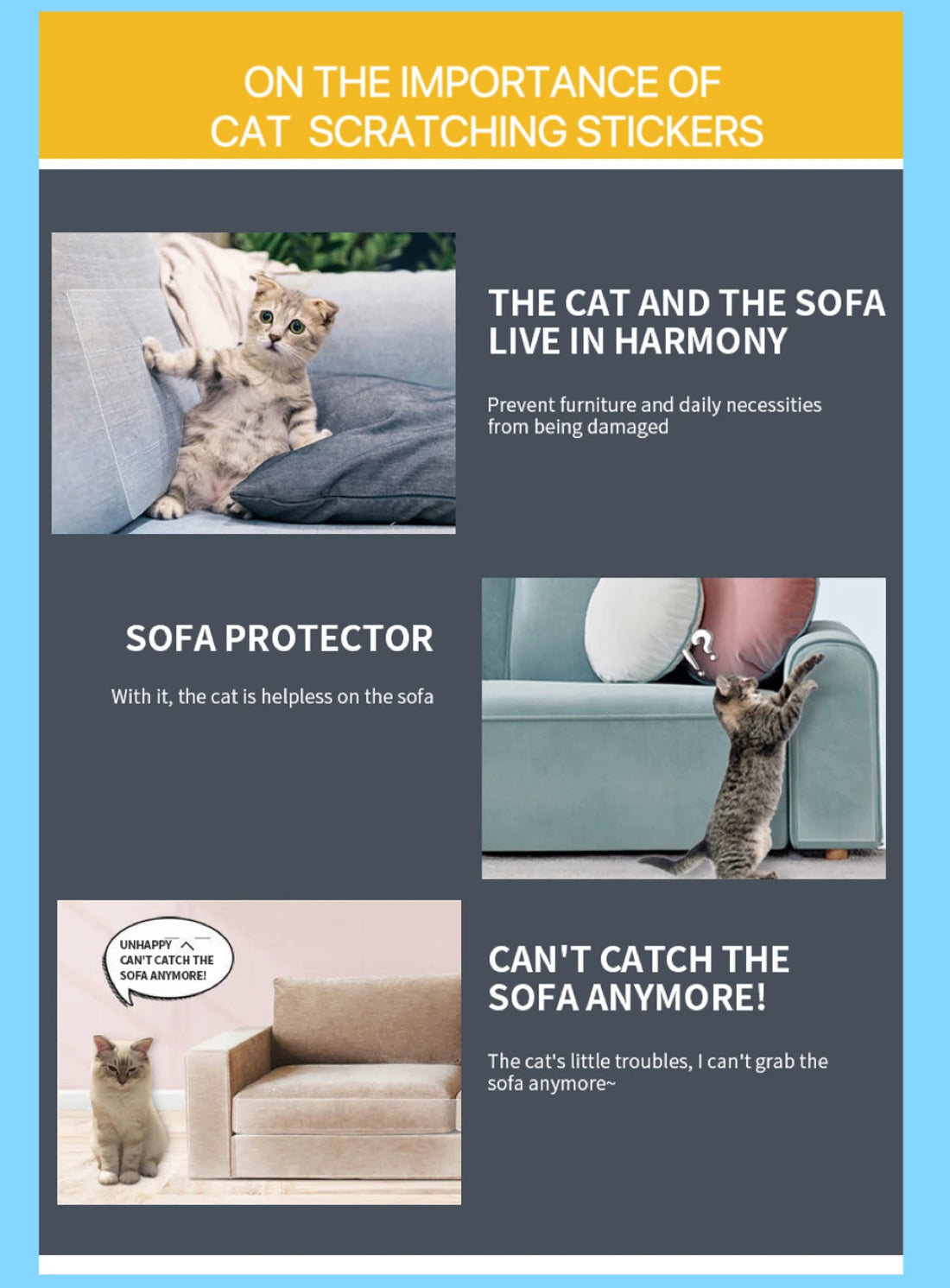 Cat Scratch Deterrent Tape – Transparent Self-Adhesive Furniture Protector