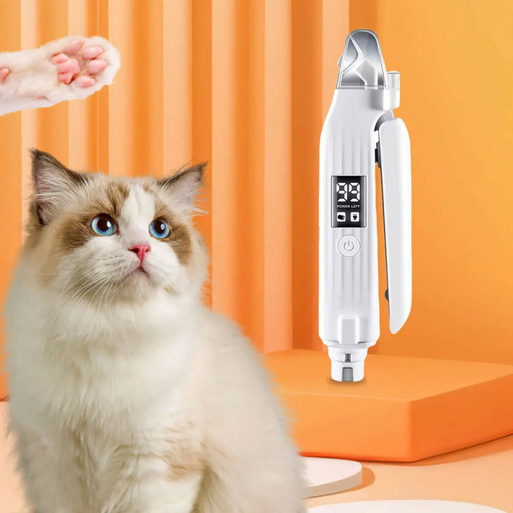2-in-1 Electric Dog & Cat Nail Grinder and Clipper with LED Light
