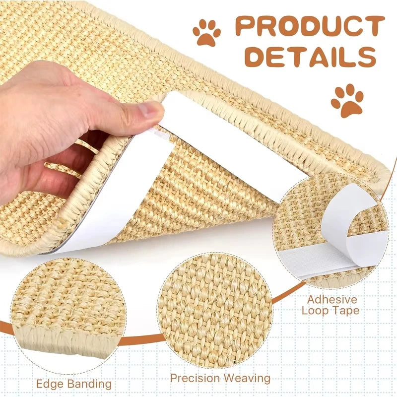 Natural Sisal Cat Scratcher Mat – Horizontal Floor Pad