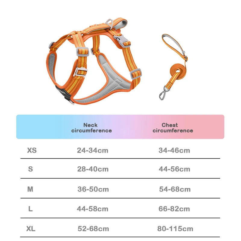Reflective Adjustable Dog Harness – Explosion-Proof Safety Vest