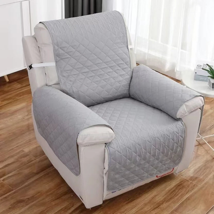 Solid Color Recliner Chair Cover – Anti-Slip Armchair Protector