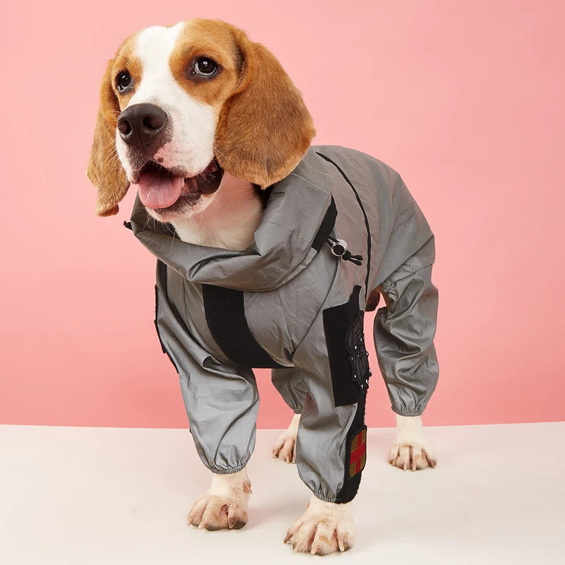All-Weather Reflective Dog Raincoat – Waterproof Outdoor Jacket