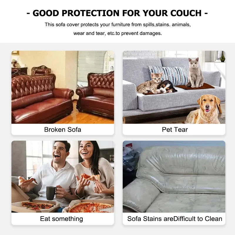Jacquard Elastic Sofa Cover – Stretch Polar Fleece Slipcover
