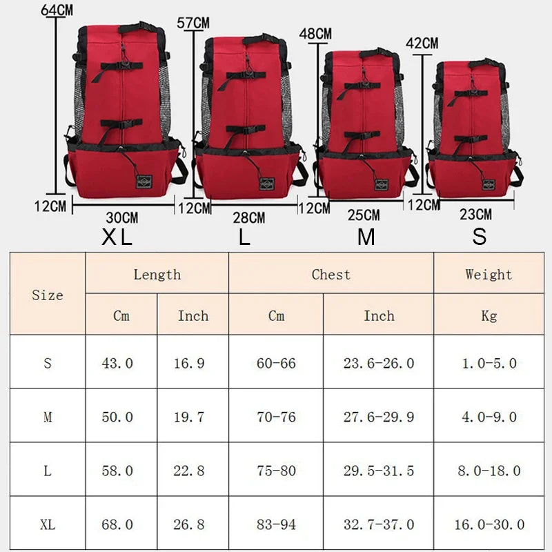 Strong Nylon Dog Carrier Backpack – Breathable Travel & Cycling Bag