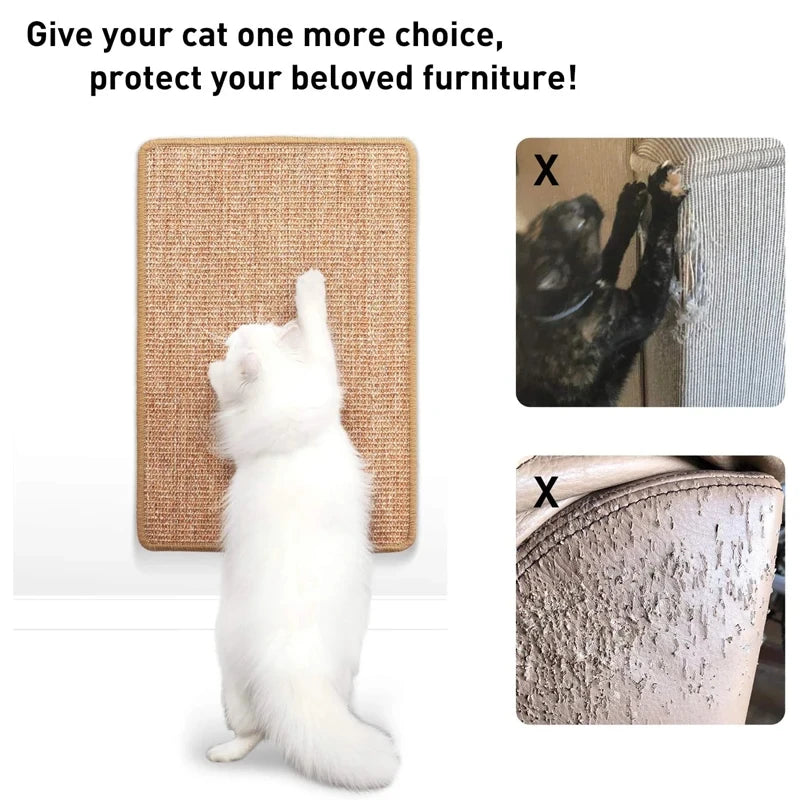 Natural Sisal Cat Scratcher Mat – Horizontal Floor Pad
