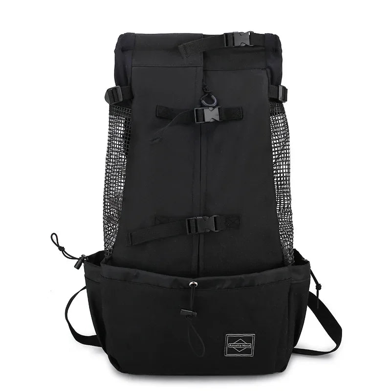 Strong Nylon Dog Carrier Backpack – Breathable Travel & Cycling Bag
