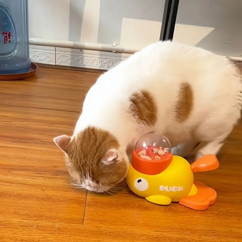 Duck-Shaped Cat & Dog Treat Dispenser – Interactive Slow Feeder Puzzle Toy