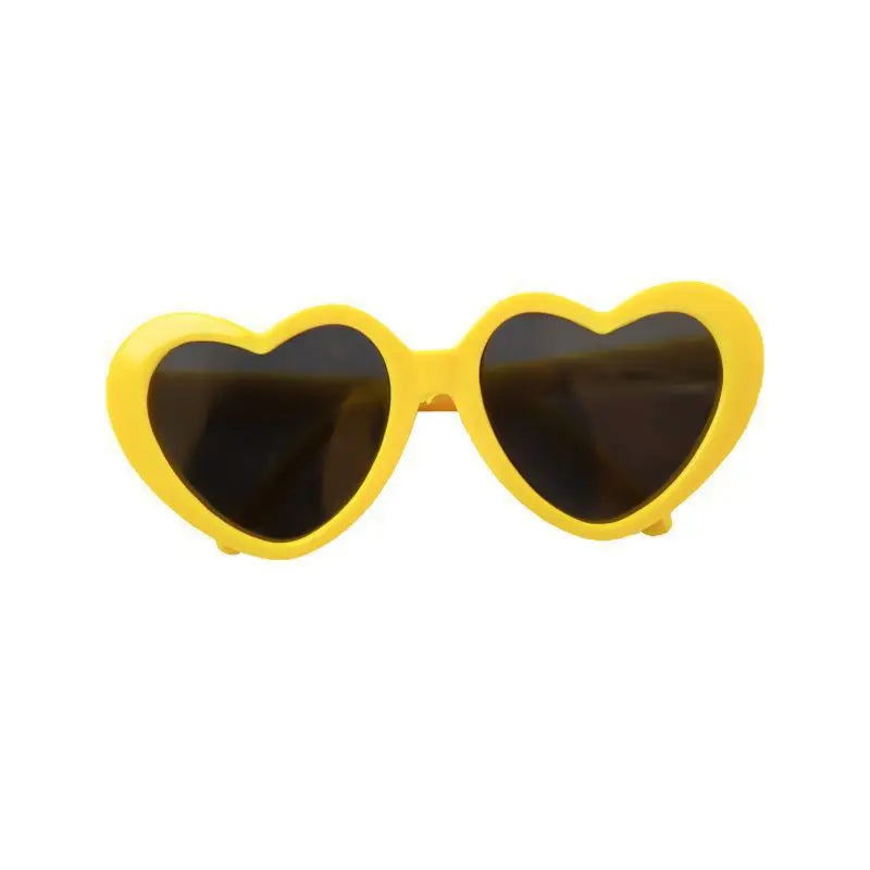 🕶️ Love Heart Pet Sunglasses – Fashion Cat & Dog Glasses with Jewelry Design