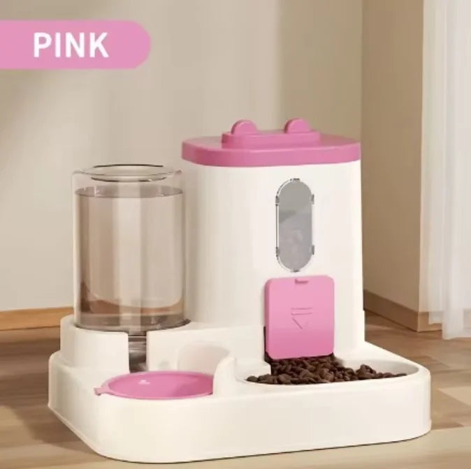 2-in-1 Automatic Cat Food & Water Dispenser – Integrated Pet Feeder