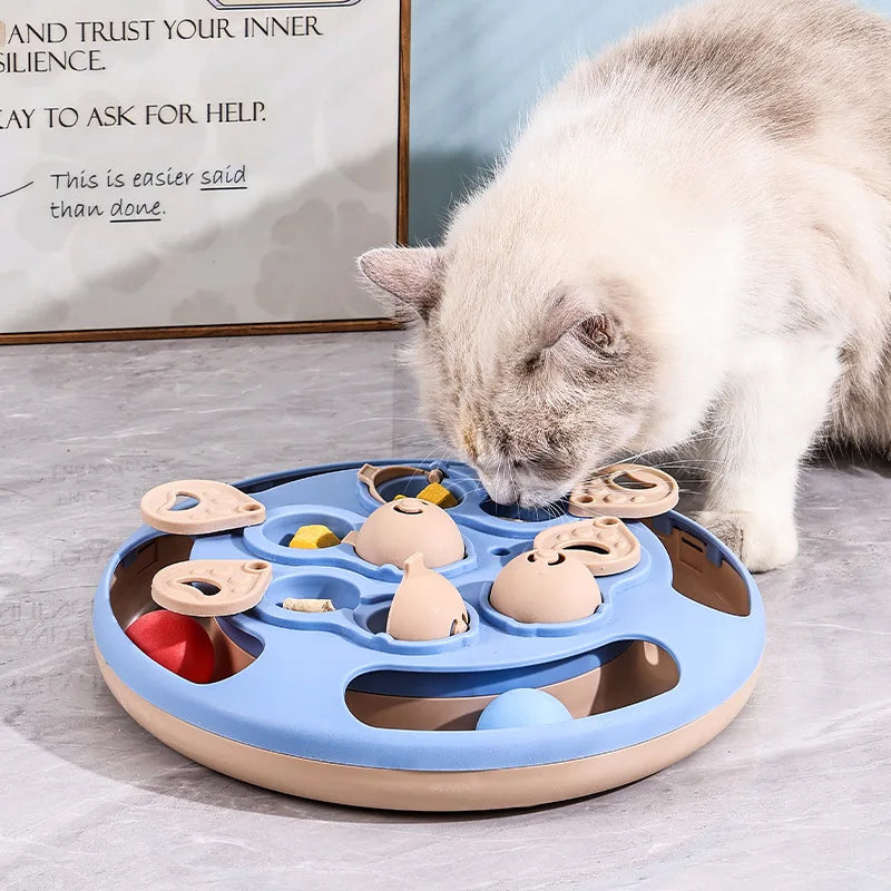 Smart Cat Puzzle Toy – Slow Feeder & Interactive Food Dispenser