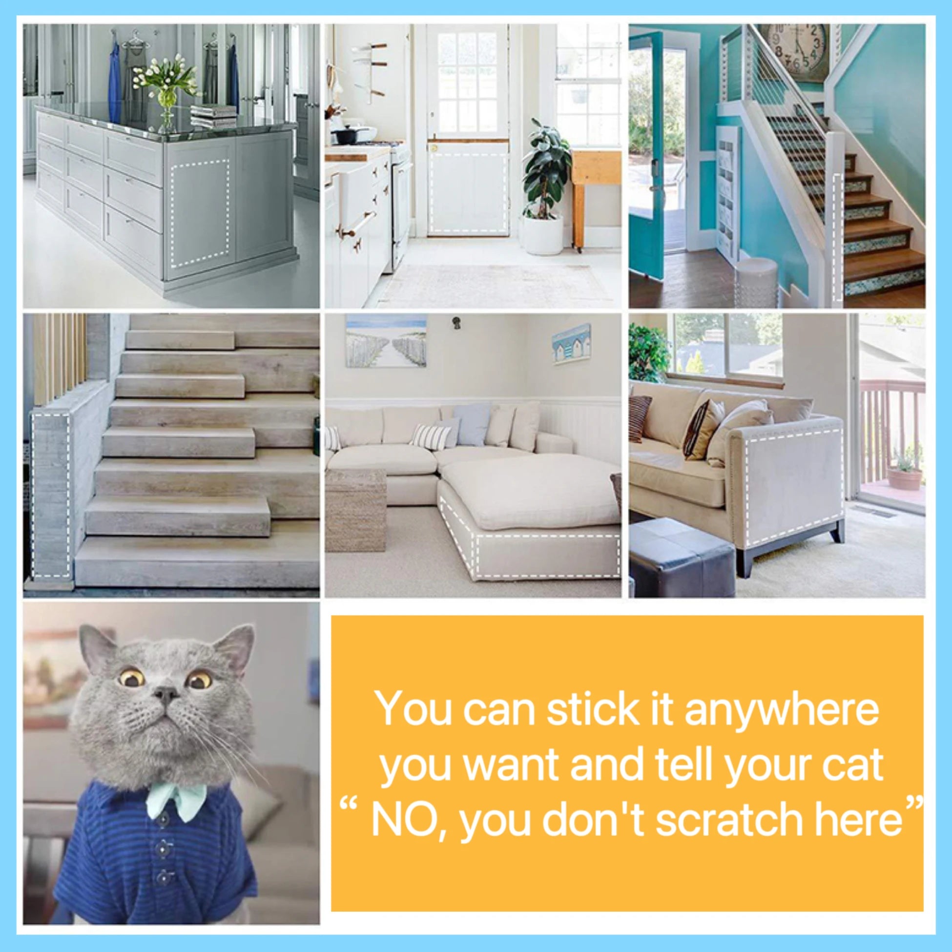 Cat Scratch Deterrent Tape – Transparent Self-Adhesive Furniture Protector