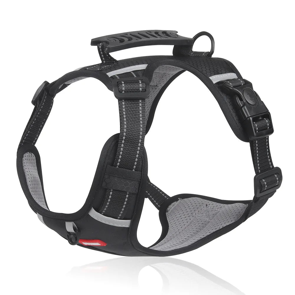 🐶 Reflective Vest Dog Harness – Breathable Anti-Pull Chest Strap