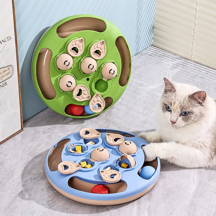 Smart Cat Puzzle Toy – Slow Feeder & Interactive Food Dispenser