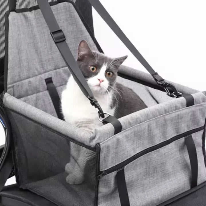 Foldable Dog Car Seat Cover Hammock – Travel Safety Carrier for Dogs & Cats