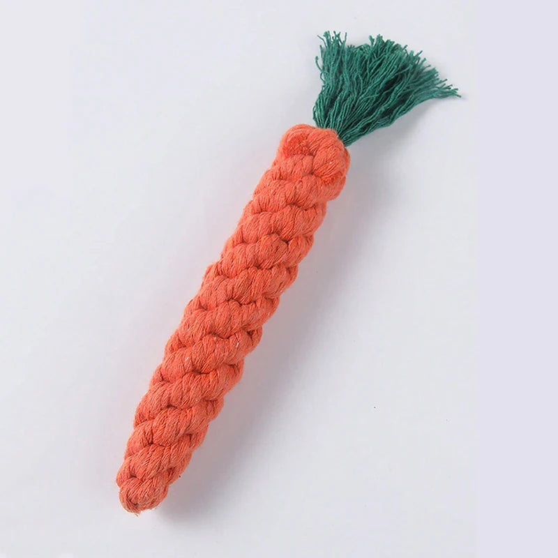 Hand-Woven Rope Dog Toy – Chew & Teeth Cleaning for Small & Medium Dogs