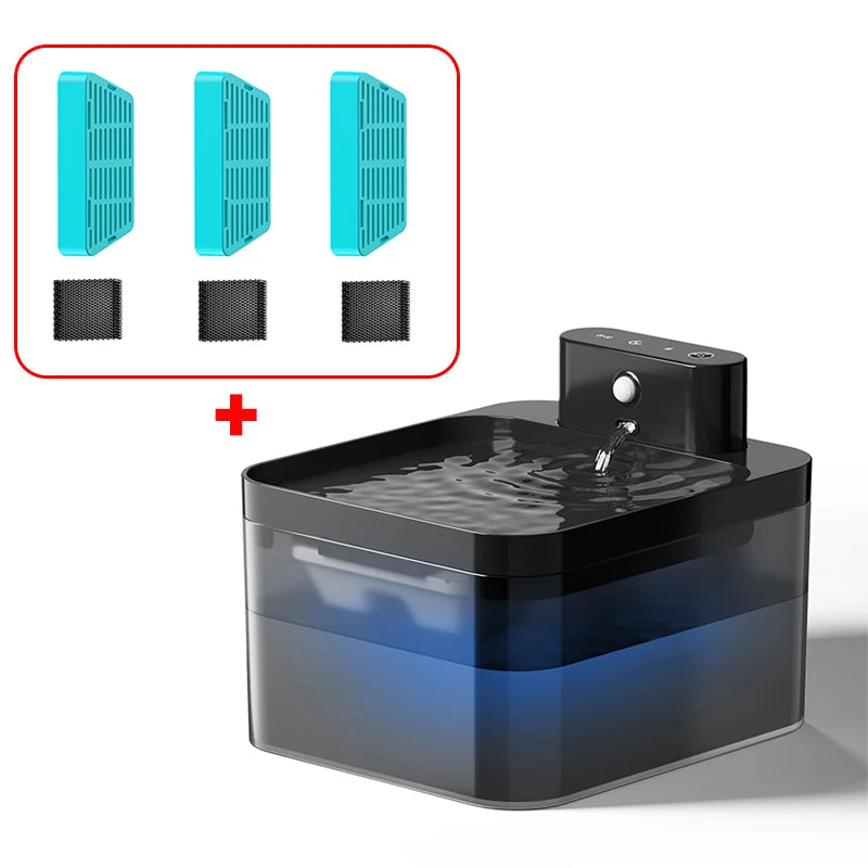 Wireless Automatic Pet Water Fountain – Smart Infrared Cat & Dog Dispenser 2600mAh