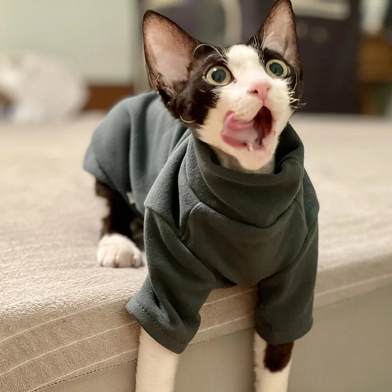 Soft Cotton Hairless Pet Hoodie – All-Season Comfort Wear