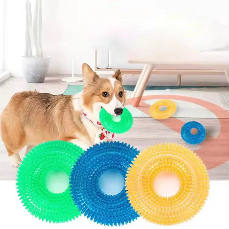 Dog Chew Toy – Thorn Ring for Teeth Cleaning & Interactive Play