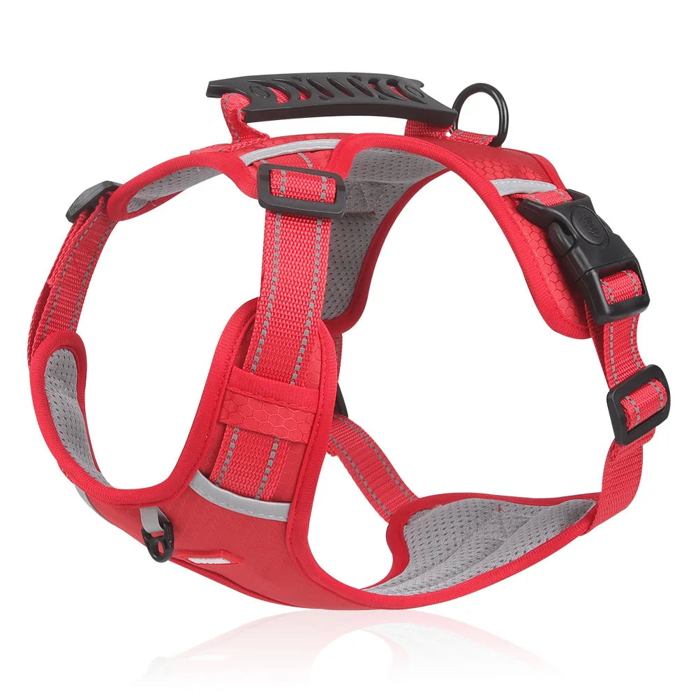 🐶 Reflective Vest Dog Harness – Breathable Anti-Pull Chest Strap