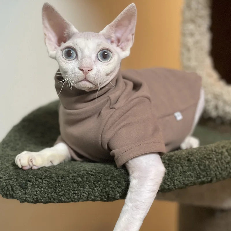 Soft Cotton Hairless Pet Hoodie – All-Season Comfort Wear