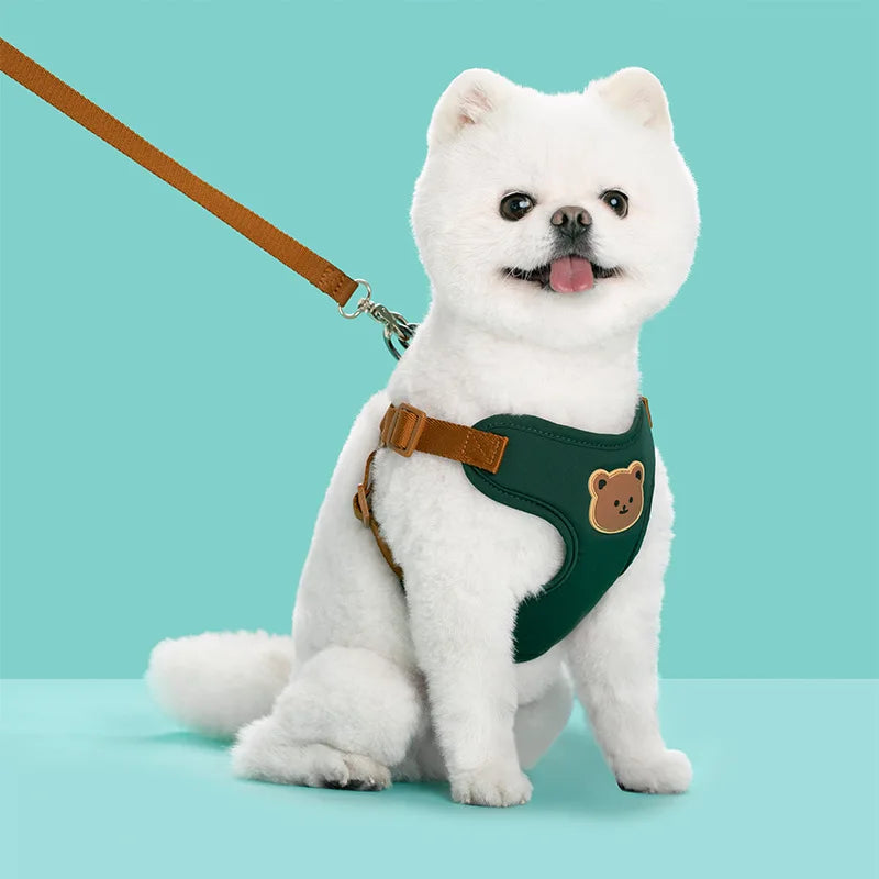 Breathable Pet Harness & Leash Set – Comfortable Vest for Small & Medium Dogs
