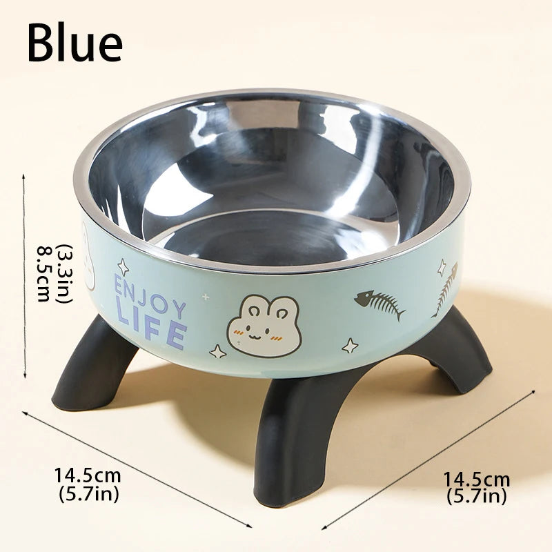 Elevated Pet Food & Water Bowl – Anti-Slip Raised Stainless Steel Feeding Stand