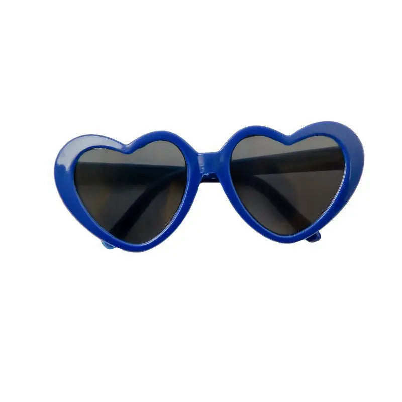 🕶️ Love Heart Pet Sunglasses – Fashion Cat & Dog Glasses with Jewelry Design