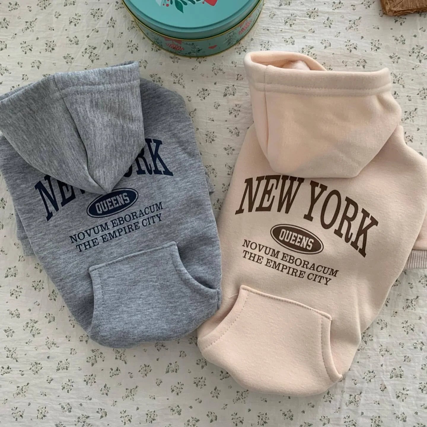 Teddy Letter Print Dog Hoodie – Warm Autumn & Winter Sweatshirt