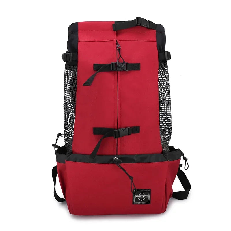 Strong Nylon Dog Carrier Backpack – Breathable Travel & Cycling Bag