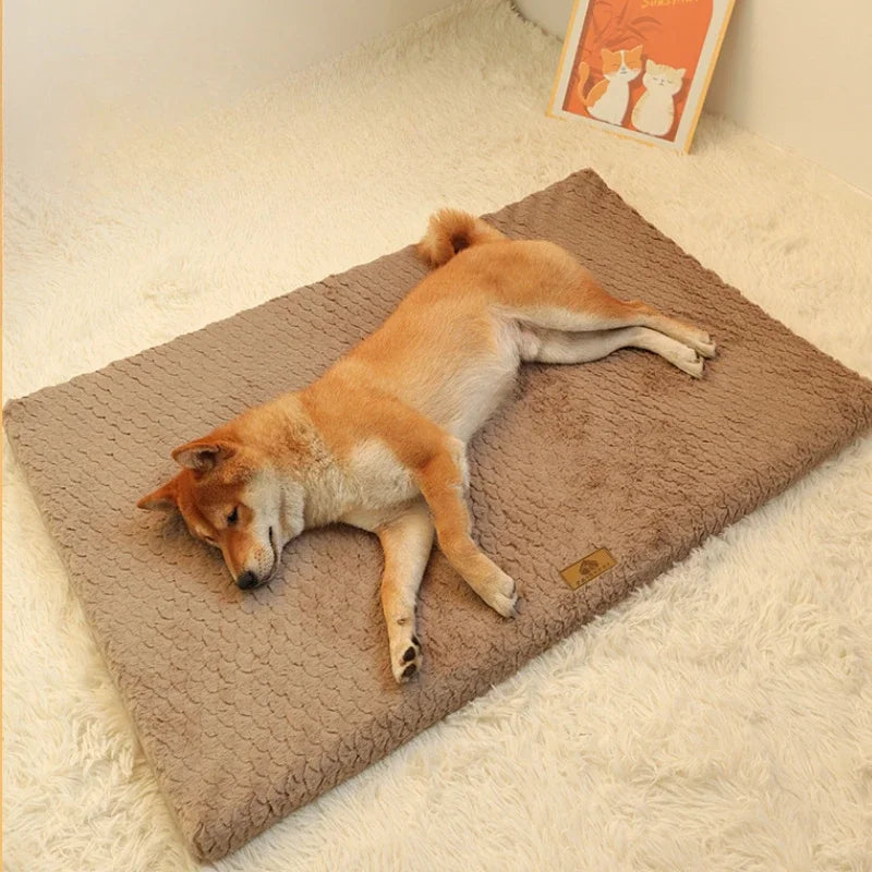 Orthopedic Memory Foam Pet Bed – Washable Faux Fur Cushion