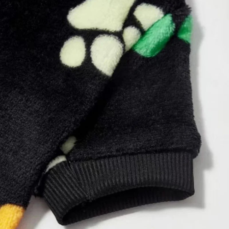 🦴 Cozy Bone Flannel Dog Sweater – Warm Winter Pullover