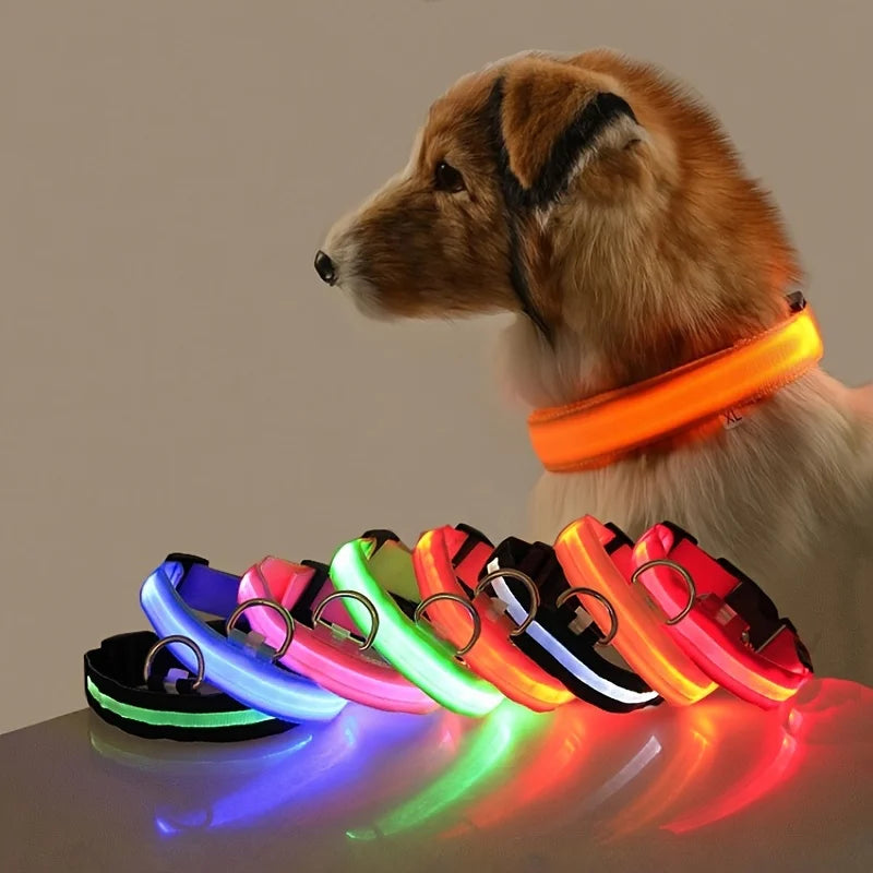 💡 GlowSafe™ LED Night Dog Collar – Flashing Luminous Safety Leash