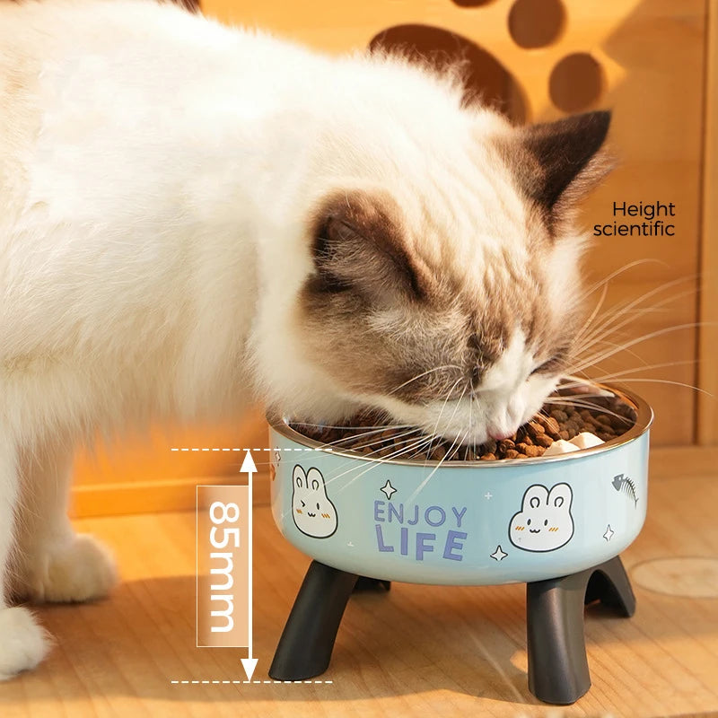 Elevated Pet Food & Water Bowl – Anti-Slip Raised Stainless Steel Feeding Stand