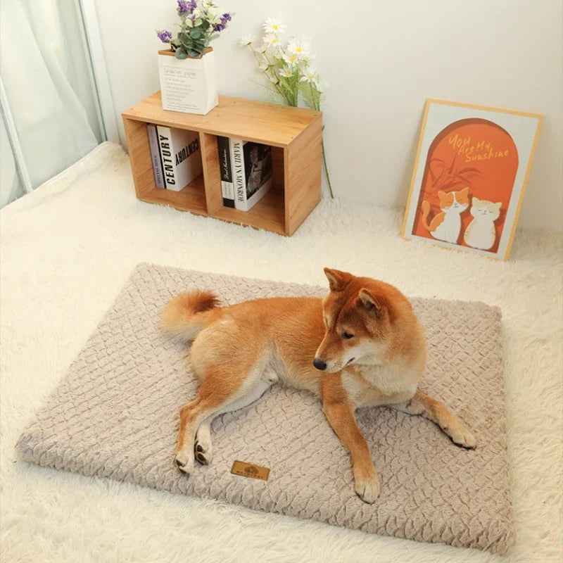 Orthopedic Memory Foam Pet Bed – Washable Faux Fur Cushion