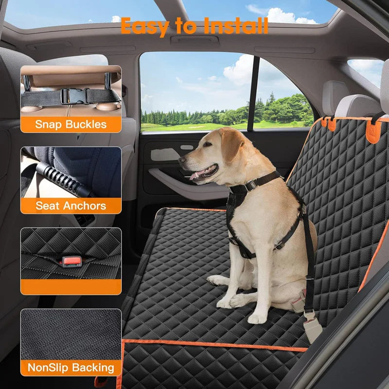 Waterproof Dog Car Seat Cover – Travel Hammock for Small to Large Dogs
