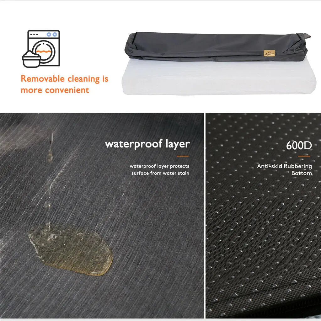 Orthopedic Memory Foam Dog Bed – Waterproof Washable Cover