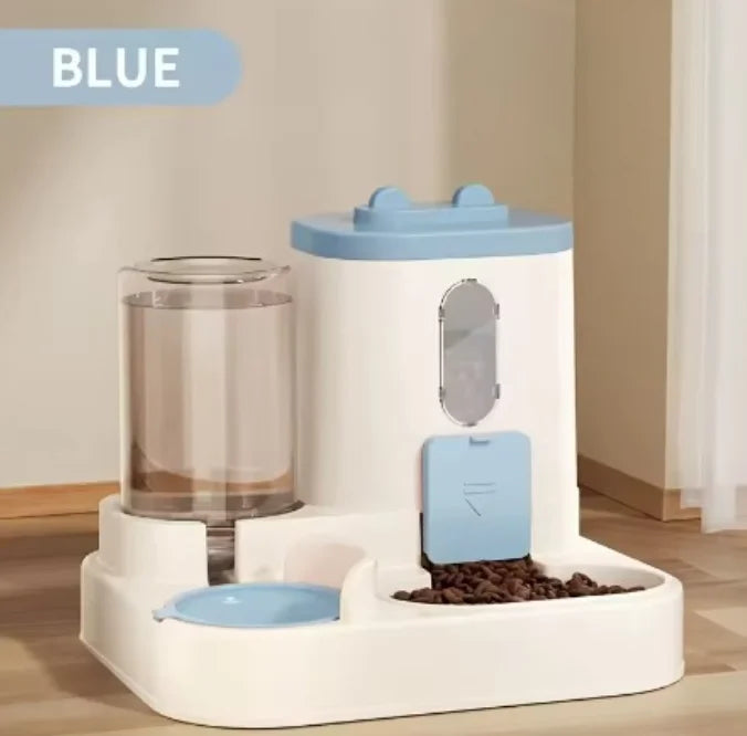 2-in-1 Automatic Cat Food & Water Dispenser – Integrated Pet Feeder