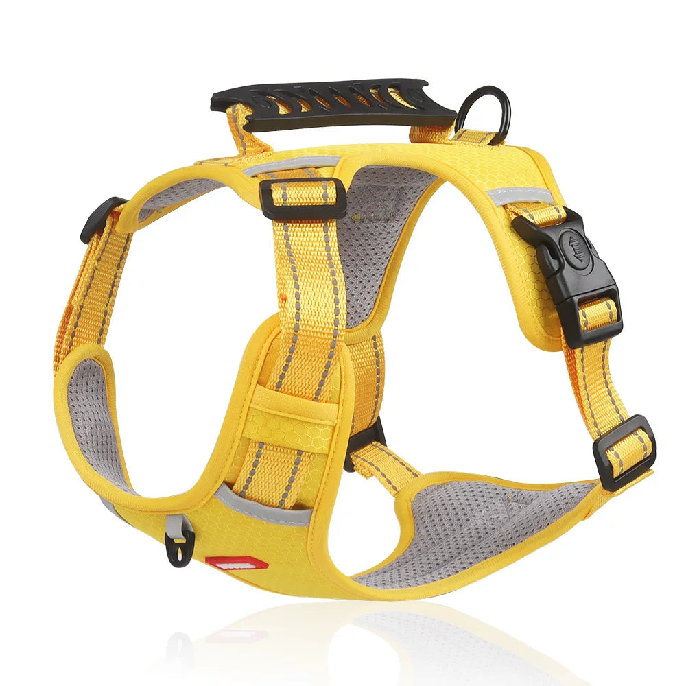 🐶 Reflective Vest Dog Harness – Breathable Anti-Pull Chest Strap