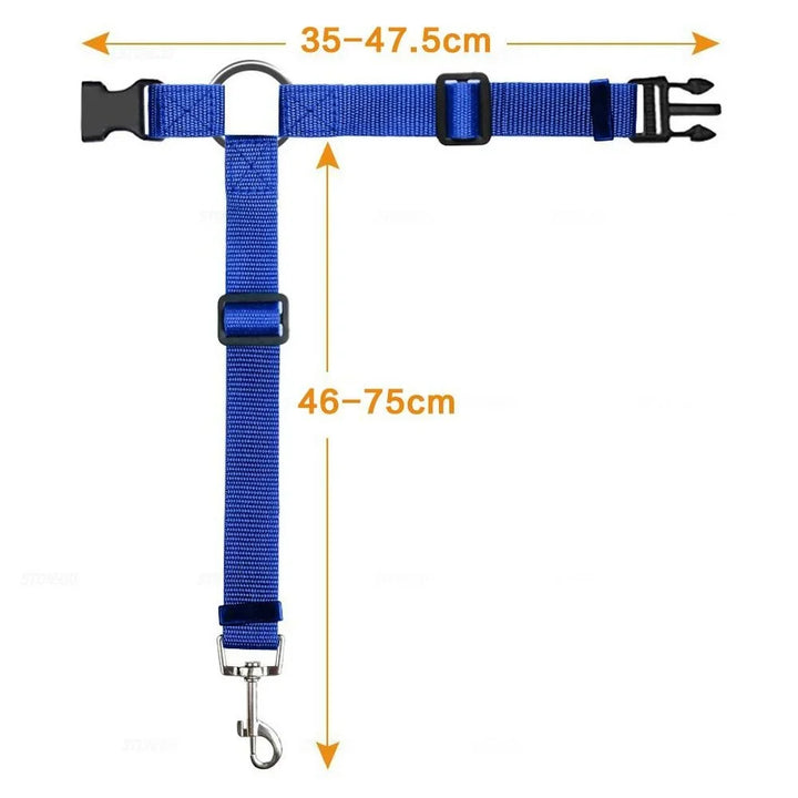 Adjustable Pet Car Seat Belt – Safety Harness Leash for Dogs & Cats
