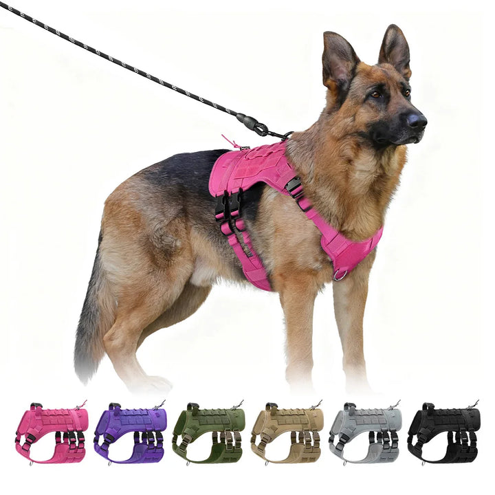 🐶 No-Pull Reflective Dog Harness with Handle – Soft Padded Control Vest