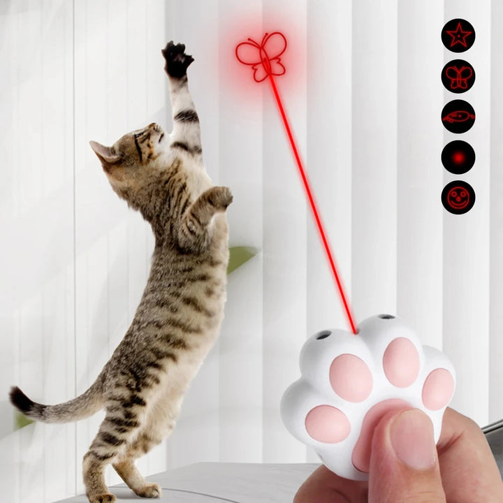 Rechargeable Laser Pet Toy – 5 Adjustable Patterns for Cats & Dogs